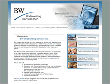 Tablet Screenshot of bwunderwriting.com